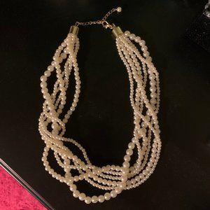 Faux pearl necklace